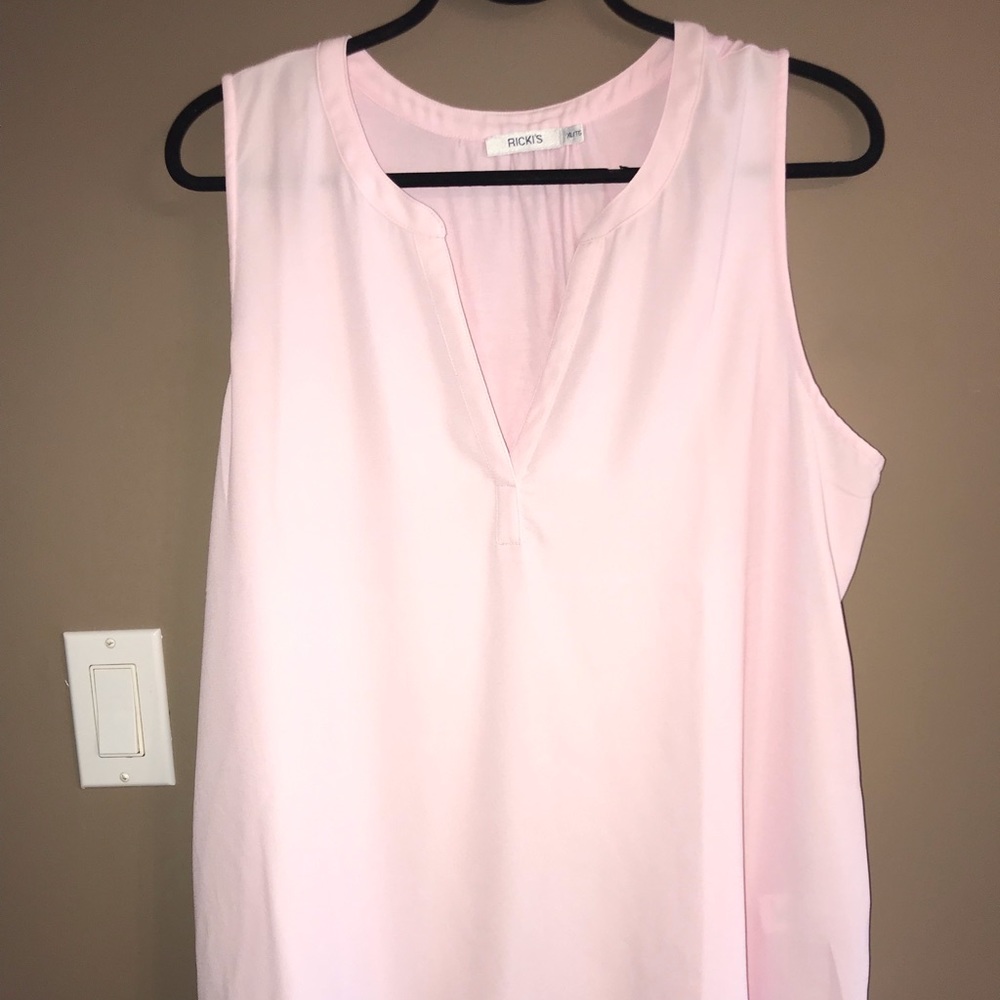 Pink v-neck Blouse
